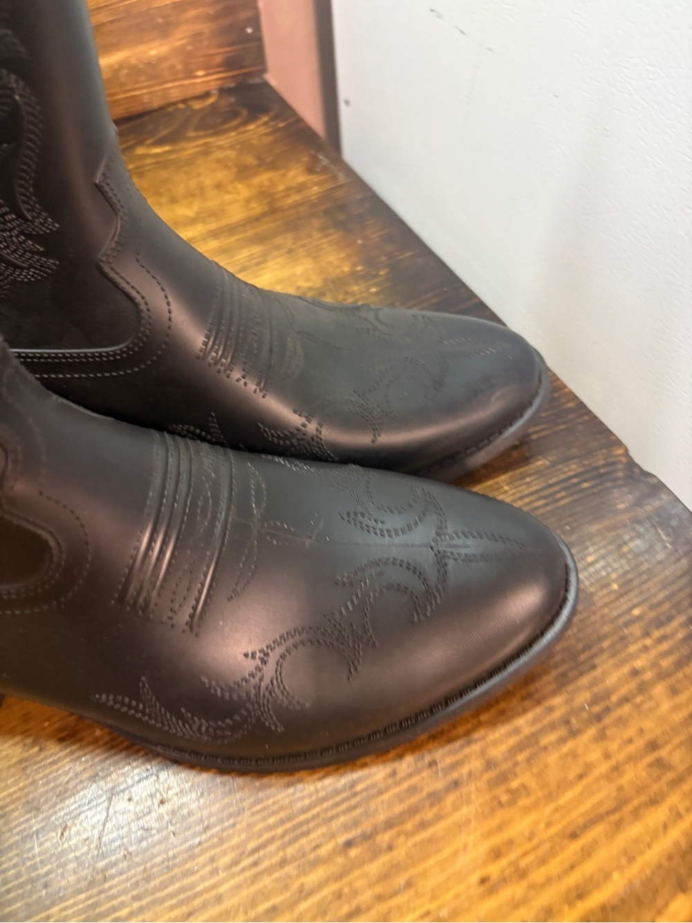 No boundaries black cowgirl rubber/rain boots size 7 - Picture 6 of 8
